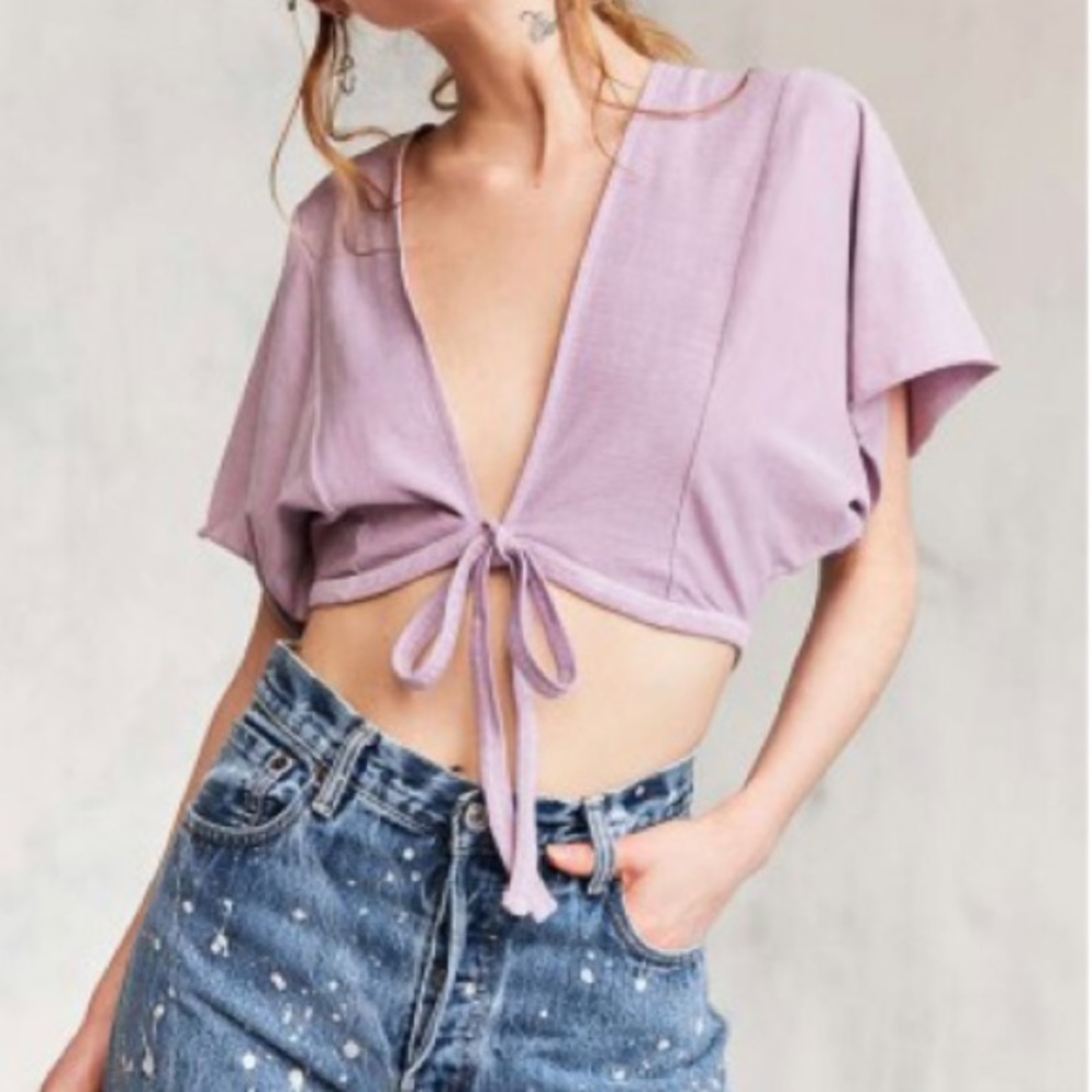 UO purple wrap top